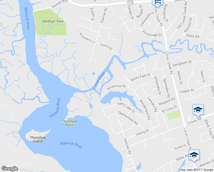 map of restaurants, bars, coffee shops, grocery stores, and more near 618 Windemere Road in Newport News