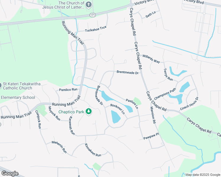 map of restaurants, bars, coffee shops, grocery stores, and more near 204 Pasture Lane in Yorktown