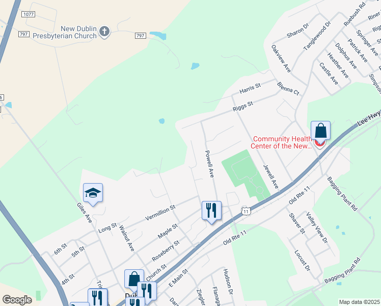 map of restaurants, bars, coffee shops, grocery stores, and more near 5893 Mebane Avenue in Dublin