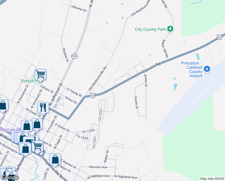 map of restaurants, bars, coffee shops, grocery stores, and more near 101-199 Emmett Street in Princeton