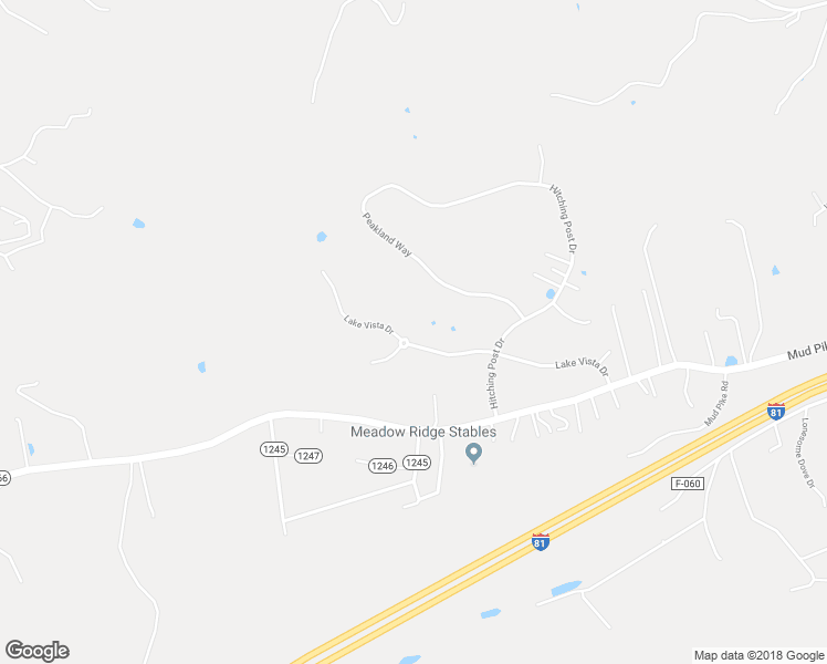 map of restaurants, bars, coffee shops, grocery stores, and more near 2280 Lake Vista Drive in Christiansburg