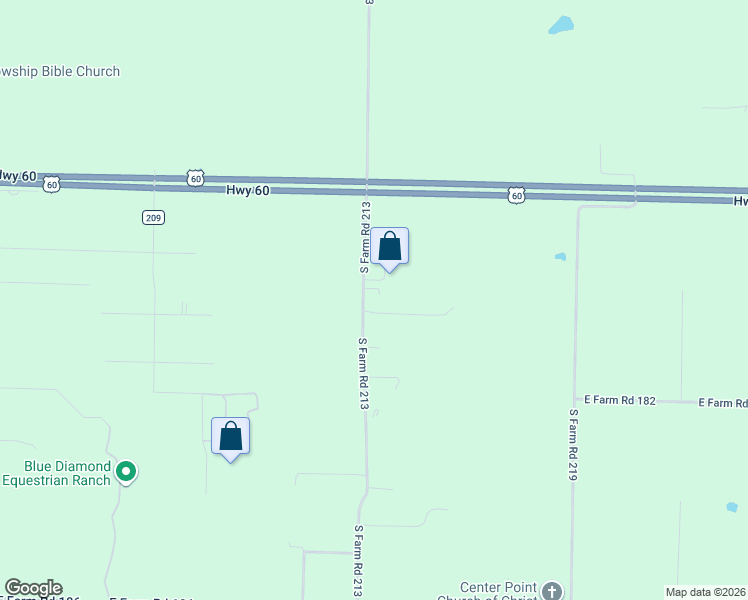 map of restaurants, bars, coffee shops, grocery stores, and more near 5203 South Farm Road 213 in Rogersville
