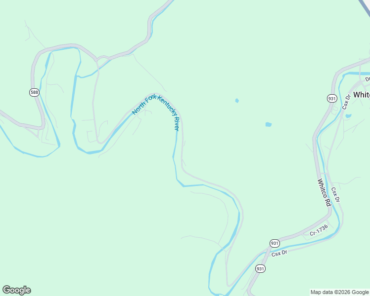 map of restaurants, bars, coffee shops, grocery stores, and more near 1109 State Highway 588 in Whitesburg