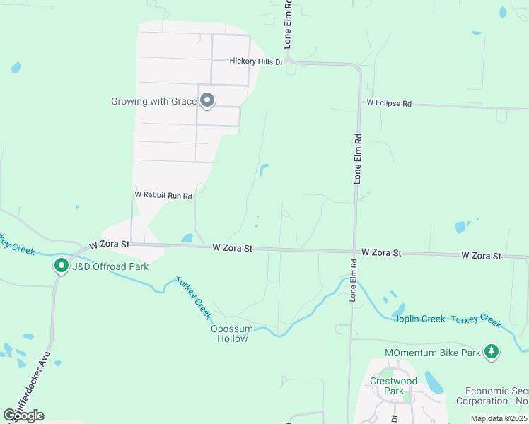 map of restaurants, bars, coffee shops, grocery stores, and more near 2750 North Pleasant View Lane in Joplin