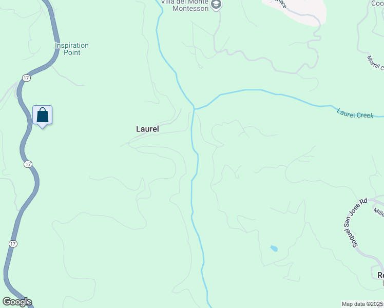 map of restaurants, bars, coffee shops, grocery stores, and more near 16770 Redwood Lodge Road in Los Gatos