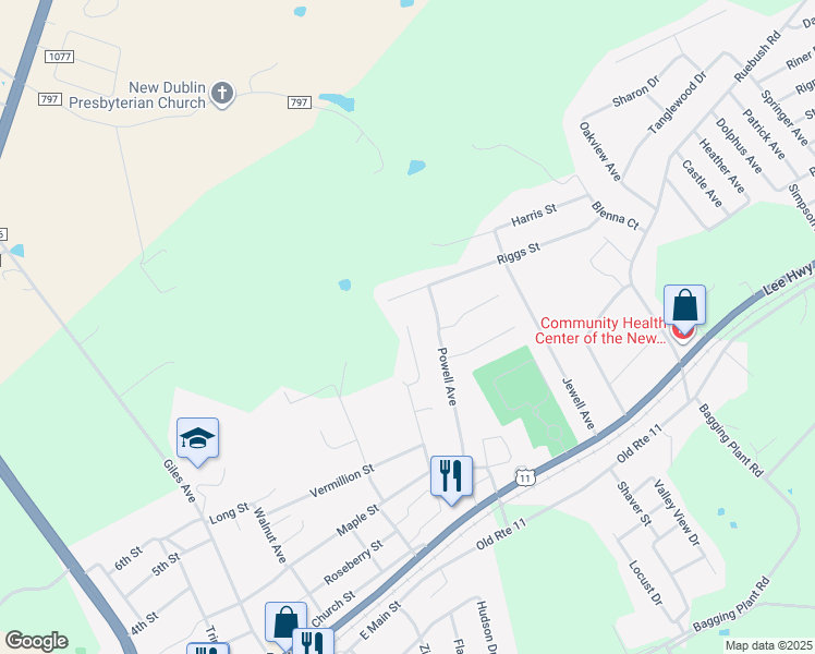 map of restaurants, bars, coffee shops, grocery stores, and more near 5893 Mebane Avenue in Dublin