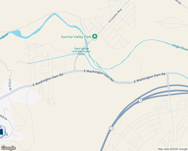 map of restaurants, bars, coffee shops, grocery stores, and more near 2620 East Washington Dam Road in Washington