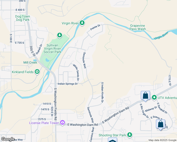 map of restaurants, bars, coffee shops, grocery stores, and more near 1029 Seminole Way in Washington