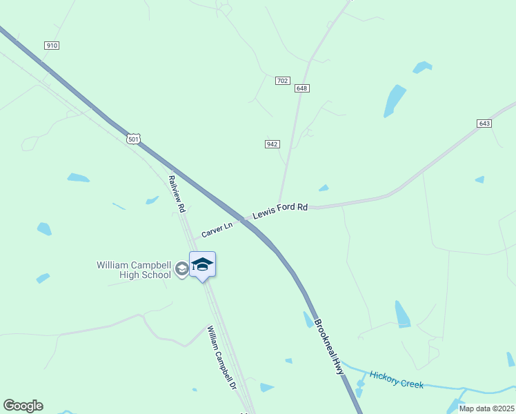 map of restaurants, bars, coffee shops, grocery stores, and more near 8255 Lewis Ford Road in Gladys