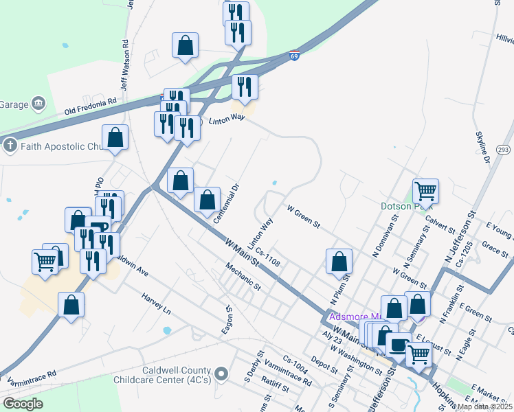 map of restaurants, bars, coffee shops, grocery stores, and more near 201 Linton Way in Princeton