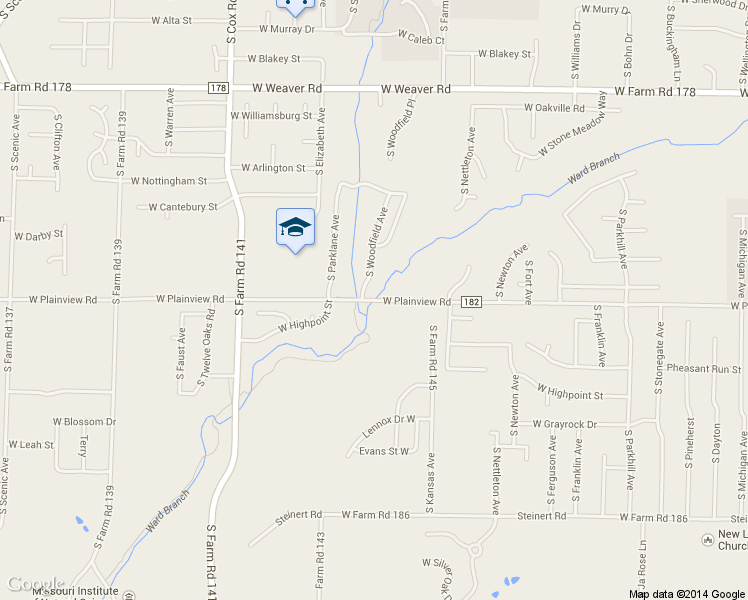 map of restaurants, bars, coffee shops, grocery stores, and more near 1779 West Plainview Road in Springfield