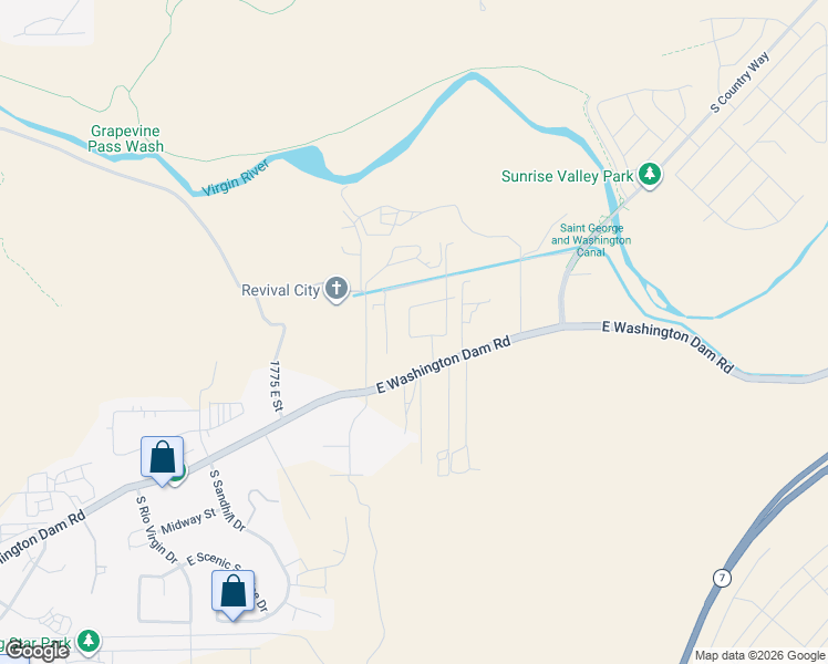 map of restaurants, bars, coffee shops, grocery stores, and more near 2212-2218 East Washington Dam Road in Washington