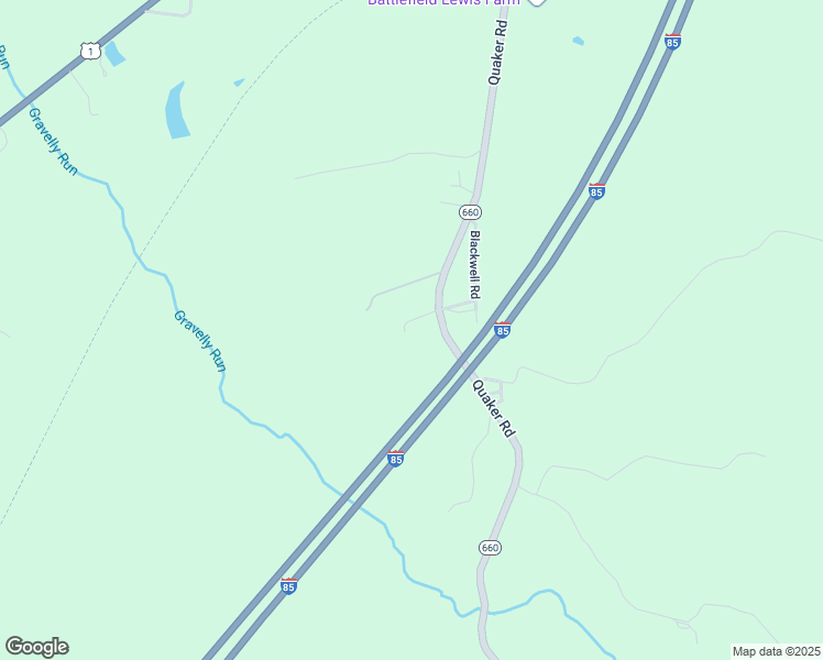 map of restaurants, bars, coffee shops, grocery stores, and more near 11302 Quaker Road in Dinwiddie