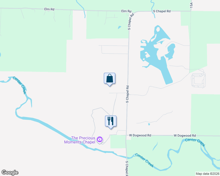 map of restaurants, bars, coffee shops, grocery stores, and more near 4105 South Chapel Road in Carthage