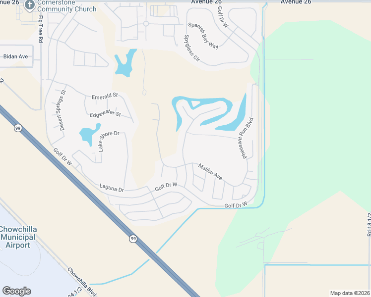 map of restaurants, bars, coffee shops, grocery stores, and more near 13045 Ridgewood Way in Chowchilla