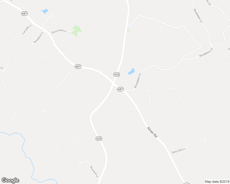 map of restaurants, bars, coffee shops, grocery stores, and more near 3809 Alean Road in Boones Mill