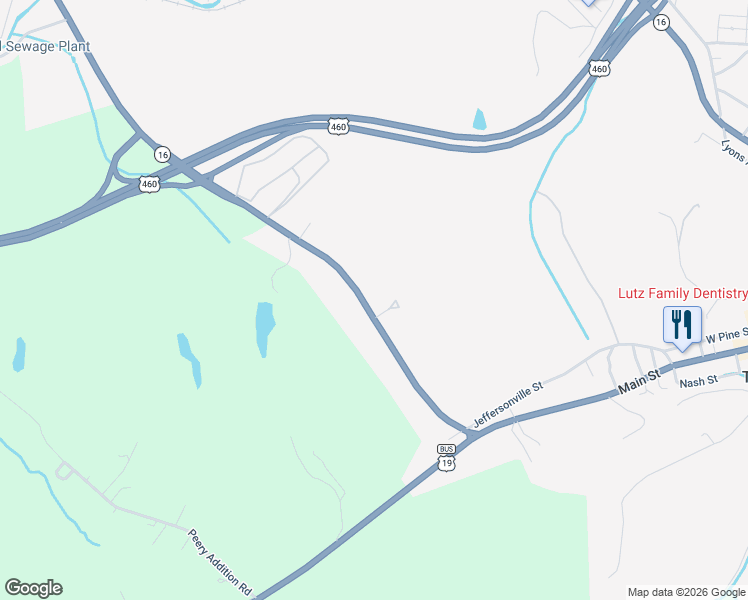 map of restaurants, bars, coffee shops, grocery stores, and more near 631 Fairground Road in Tazewell