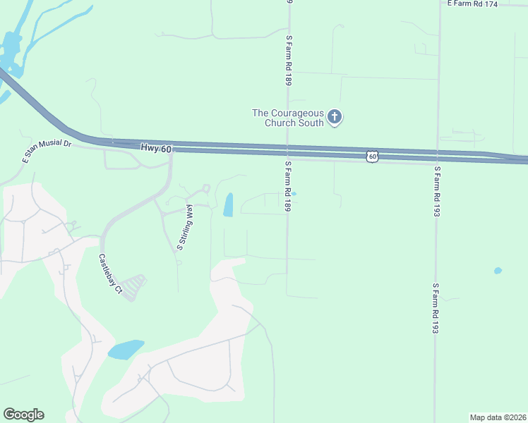 map of restaurants, bars, coffee shops, grocery stores, and more near 5215 East Farm Lane Road in Springfield