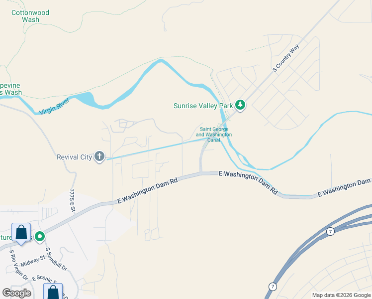 map of restaurants, bars, coffee shops, grocery stores, and more near South 2325 East in Washington