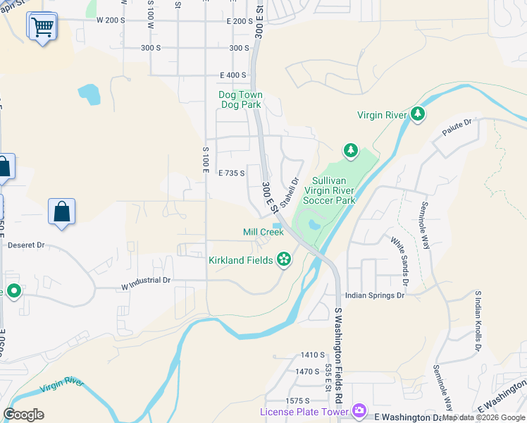map of restaurants, bars, coffee shops, grocery stores, and more near 826 Wolf Creek Road in Washington
