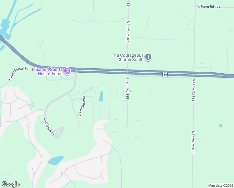 map of restaurants, bars, coffee shops, grocery stores, and more near 5096 South Farm Road 189 in Rogersville