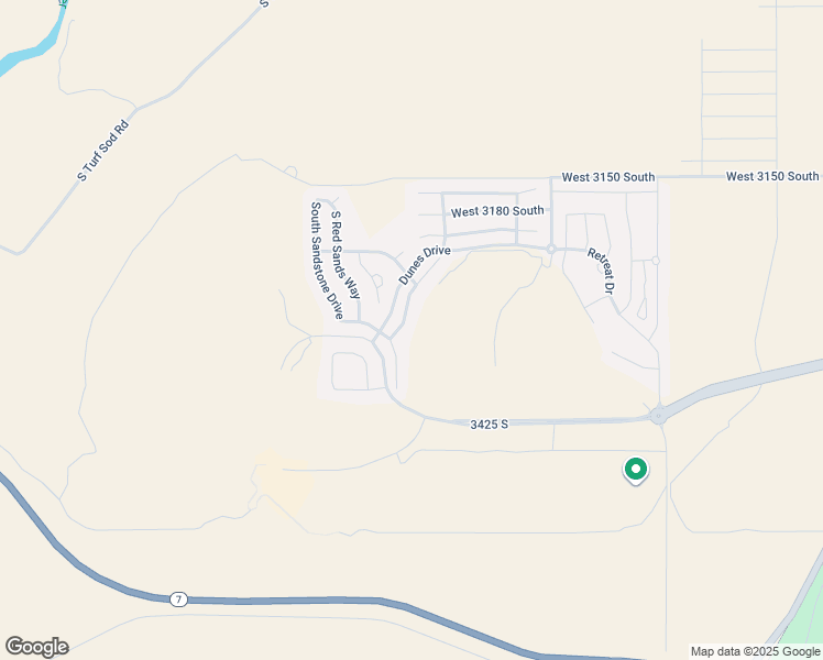 map of restaurants, bars, coffee shops, grocery stores, and more near 3325 South Red Rock Way in Hurricane