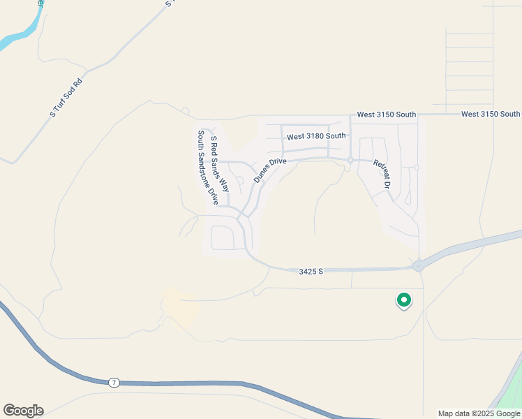 map of restaurants, bars, coffee shops, grocery stores, and more near 3325 South Red Rock Way in Hurricane