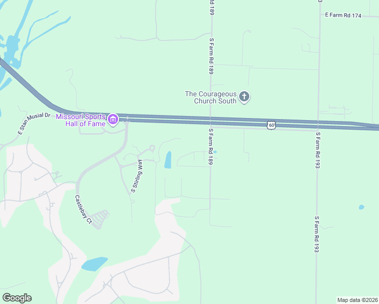 map of restaurants, bars, coffee shops, grocery stores, and more near 5096 South Farm Road 189 in Rogersville