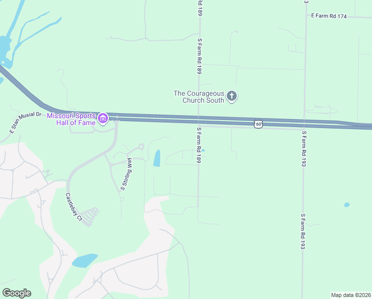 map of restaurants, bars, coffee shops, grocery stores, and more near 5096 South Farm Road 189 in Rogersville