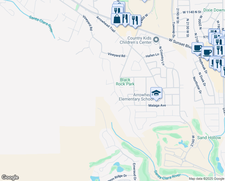 map of restaurants, bars, coffee shops, grocery stores, and more near 480 Michael Circle in Santa Clara