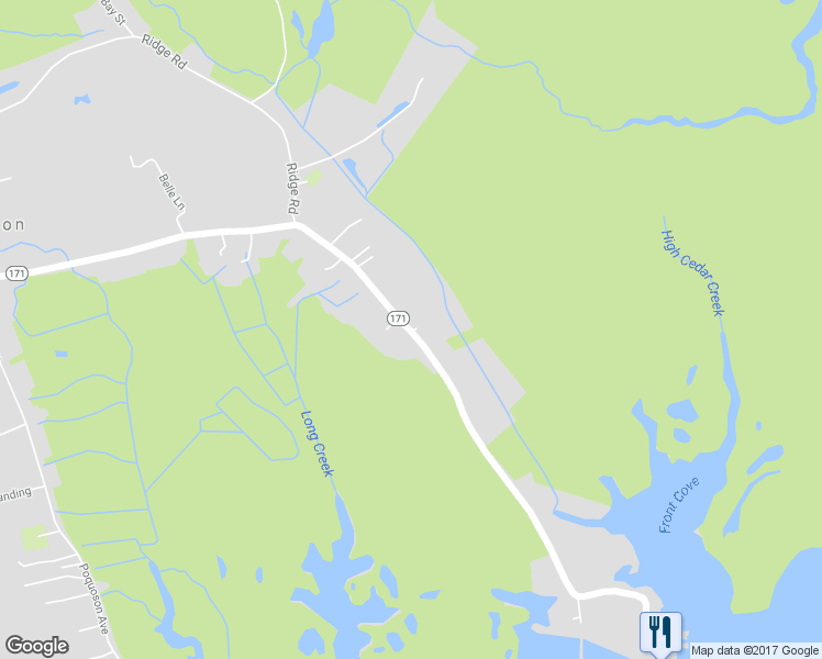 map of restaurants, bars, coffee shops, grocery stores, and more near 217 Messick Road in Poquoson