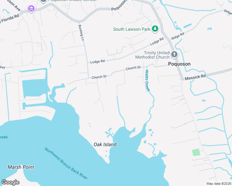 map of restaurants, bars, coffee shops, grocery stores, and more near 48 Langley Street in Poquoson