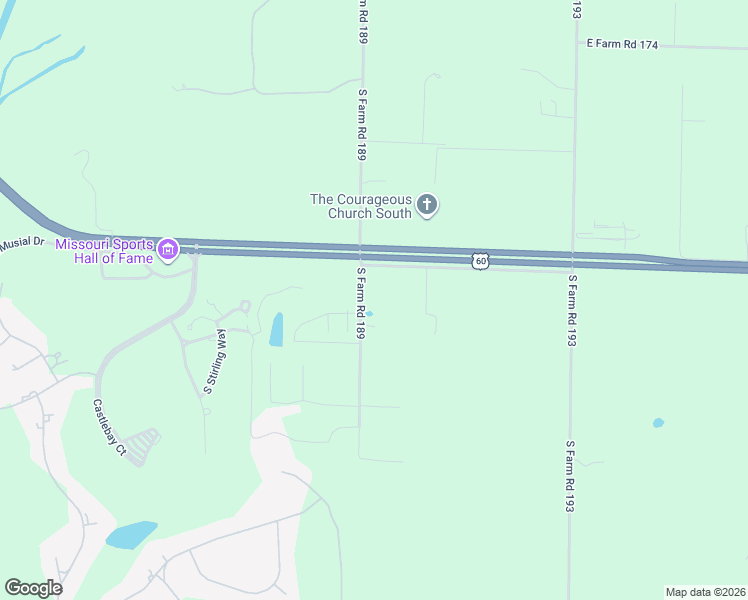 map of restaurants, bars, coffee shops, grocery stores, and more near 5096 South Farm Road 189 in Rogersville