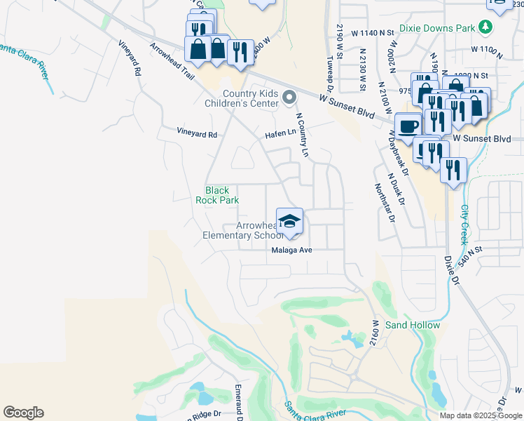 map of restaurants, bars, coffee shops, grocery stores, and more near 619 Cynthia Lane in Santa Clara