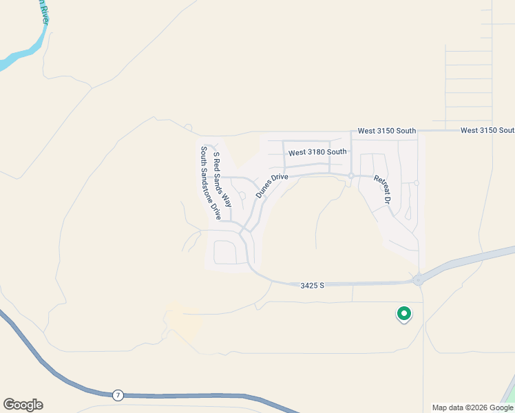 map of restaurants, bars, coffee shops, grocery stores, and more near 3286 South Red Rock Way in Hurricane