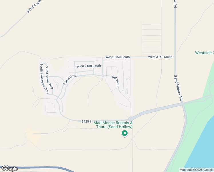 map of restaurants, bars, coffee shops, grocery stores, and more near 3230 South Yansa Trail in Hurricane