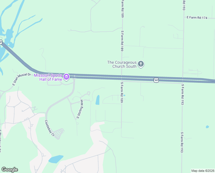 map of restaurants, bars, coffee shops, grocery stores, and more near U.S. 60 in Springfield