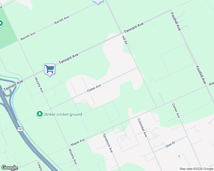 map of restaurants, bars, coffee shops, grocery stores, and more near 1665-1725 Fisher Avenue in Morgan Hill