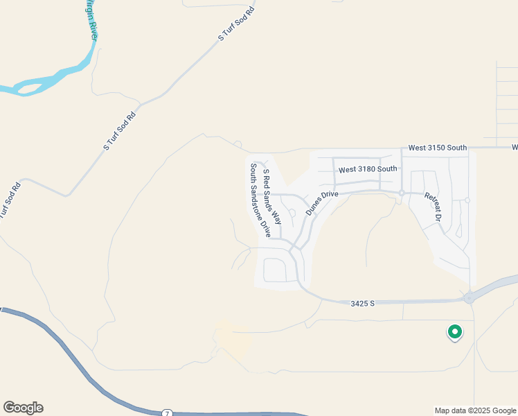 map of restaurants, bars, coffee shops, grocery stores, and more near 3243 South Sandstone Drive in Hurricane