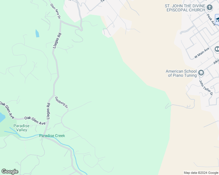 map of restaurants, bars, coffee shops, grocery stores, and more near Dahlberg Drive in Morgan Hill