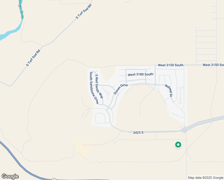 map of restaurants, bars, coffee shops, grocery stores, and more near 309 West Copper Cliffs Way in Hurricane
