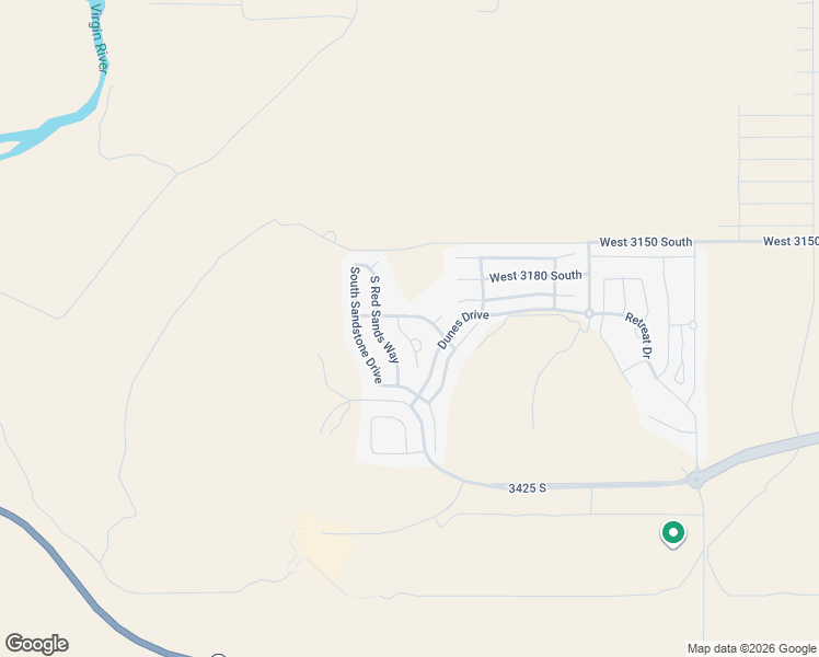 map of restaurants, bars, coffee shops, grocery stores, and more near 3227 South Drifting Dunes Lane in Hurricane