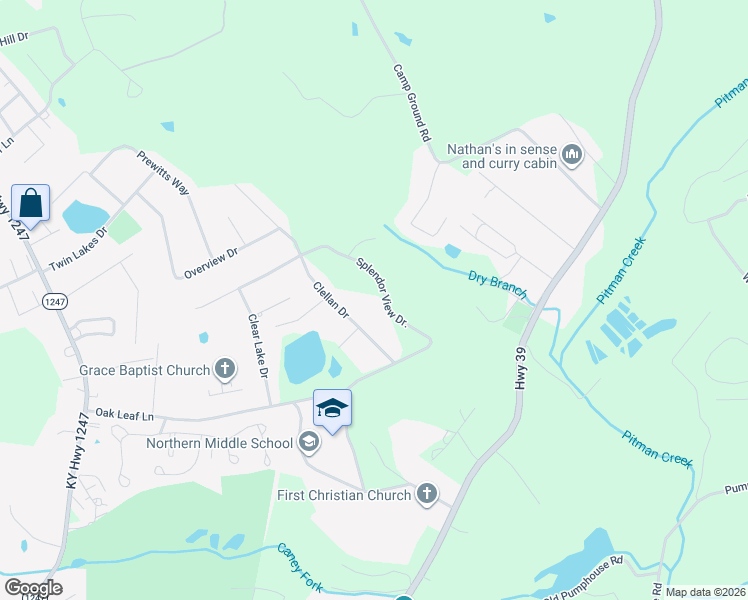 map of restaurants, bars, coffee shops, grocery stores, and more near Splendor View Drive in Somerset