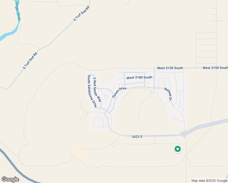 map of restaurants, bars, coffee shops, grocery stores, and more near 309 West Copper Cliffs Way in Hurricane