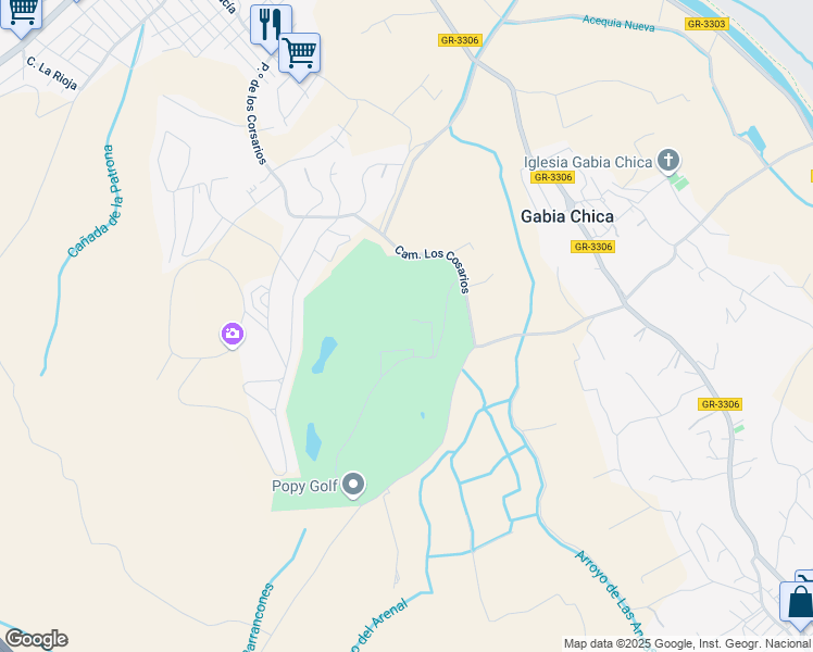 map of restaurants, bars, coffee shops, grocery stores, and more near 10 Calle Campo Santo in Las Gabias