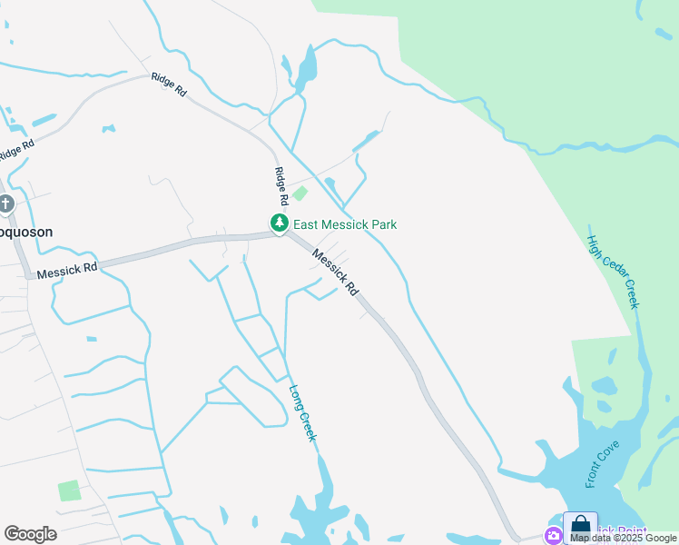 map of restaurants, bars, coffee shops, grocery stores, and more near 185 Messick Road in Poquoson