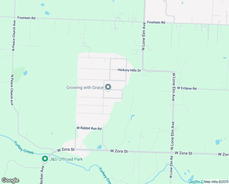 map of restaurants, bars, coffee shops, grocery stores, and more near 1707 West Marigold Drive in Joplin