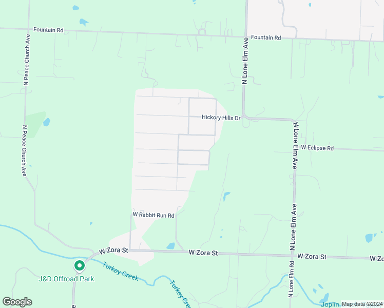 map of restaurants, bars, coffee shops, grocery stores, and more near 1722 Redbud Drive in Joplin