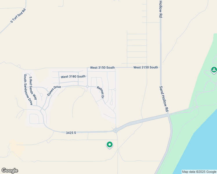 map of restaurants, bars, coffee shops, grocery stores, and more near Hideaway Place in Hurricane