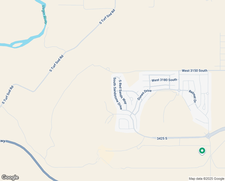 map of restaurants, bars, coffee shops, grocery stores, and more near 3216 South Sandstone Drive in Hurricane